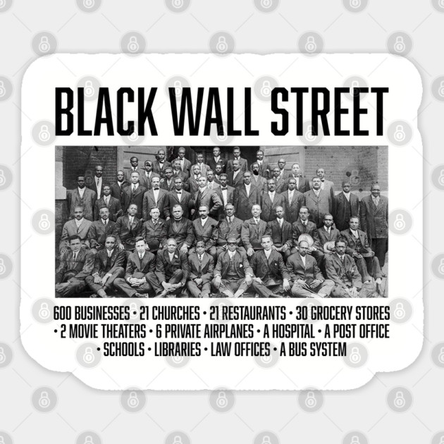 Black Wall Street Facts, Black History Sticker by UrbanLifeApparel