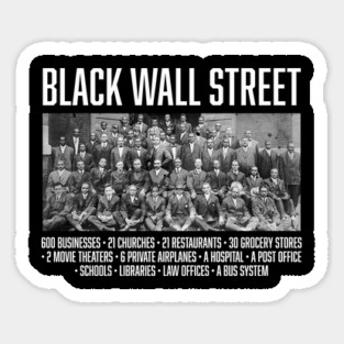 Black Wall Street Facts, Black History Sticker