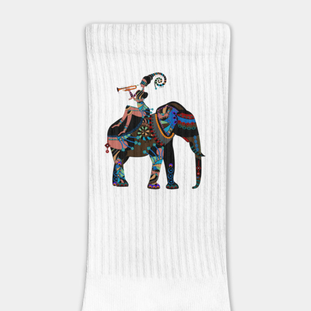 African girl riding an elephant 2 by Urbanprint