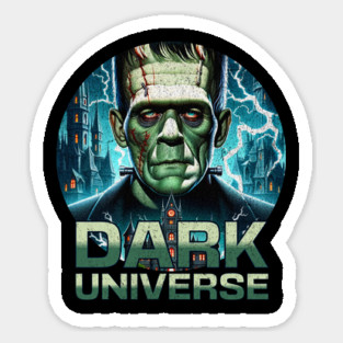 Distressed Vintage Look Frankenstein Monster Dark Universe Portal Style Sticker