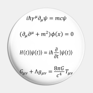 Theoretical Physics Equations Pin