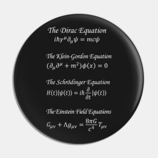 Theoretical Physics Equations Pin