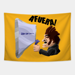 Javier Milei "AFUERA!" Meme Tapestry