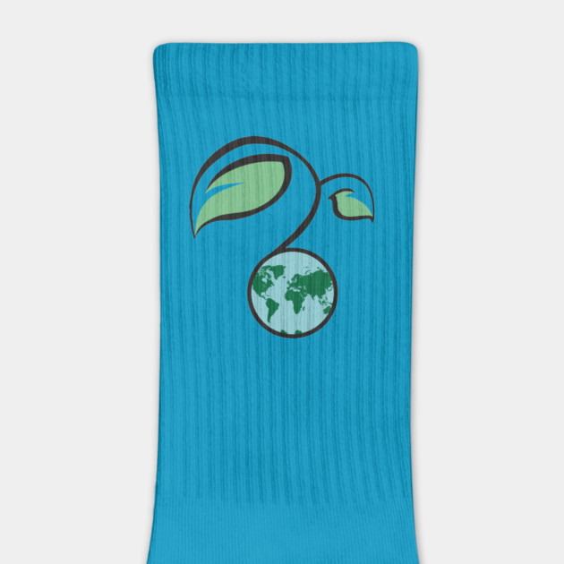 Earth and leaf geen eco symbol by Urbanprint