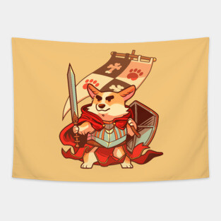 Warrior corgi Tapestry