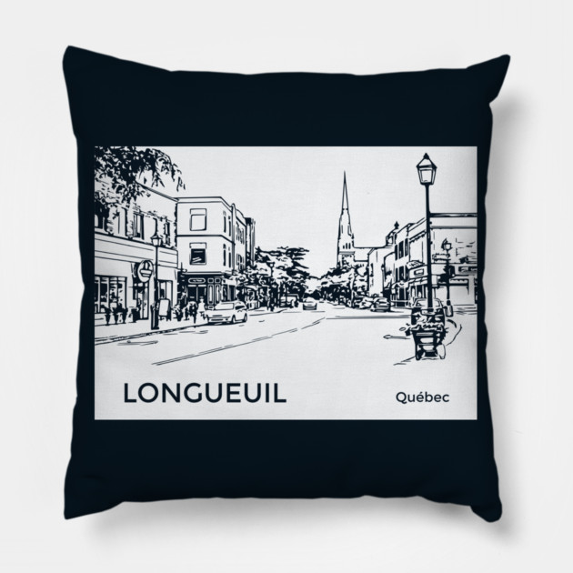Longueuil Québec Pillow by Lakeric