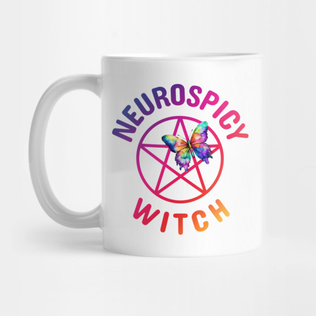 Neurospicy Witch with Rainbow Butterfly Cheeky Witch® by Cheeky Witch
