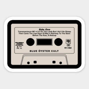 Blue Oyster Cult audio cassette recreation Sticker
