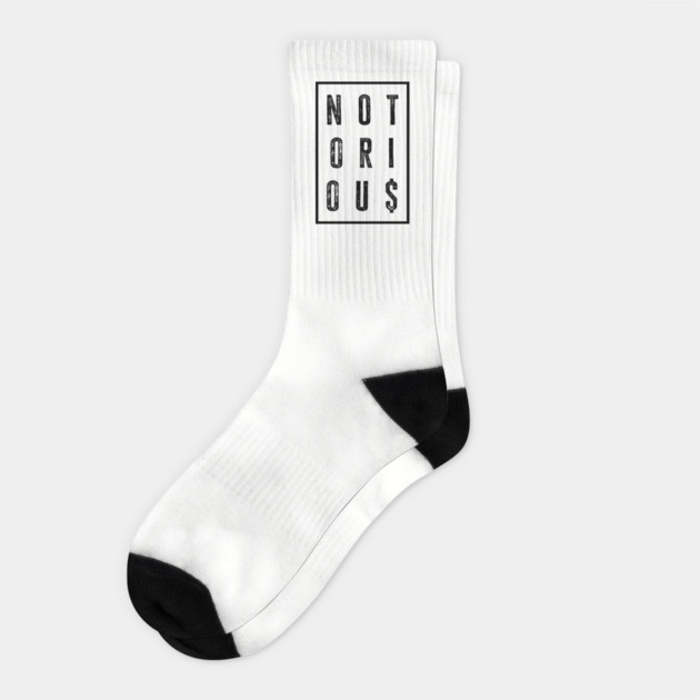 Old School Hip Hop, Rap, Notorious Socks by UrbanLifeApparel