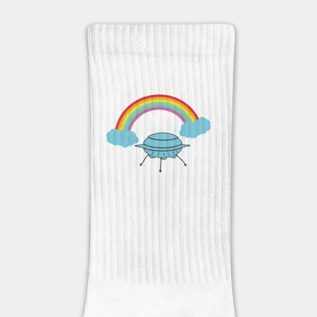 UFO Under Rainbow And Clouds by Urbanprint