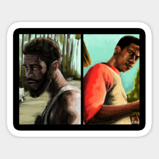 Snowfall "Beginning/End" Franklin Saint portrait (digital) Sticker