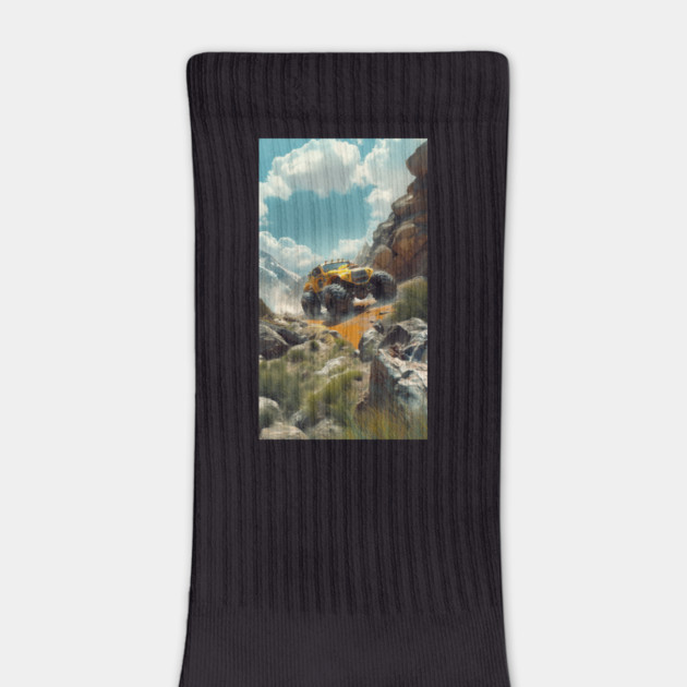 Futuristic Monster Truck Driving through Maintains by Vinokurio