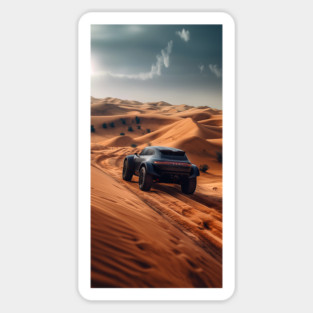 SUV Driving through Desert Sticker