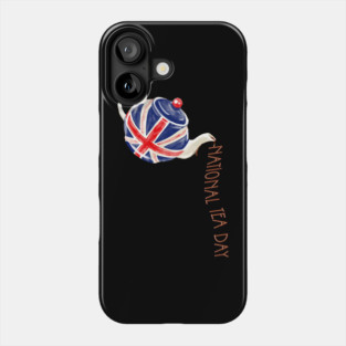 National Tea Day, Union Jack Teapot Phone Case