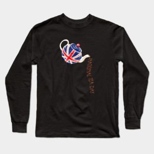 National Tea Day, Union Jack Teapot Long Sleeve T-Shirt