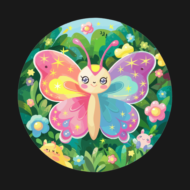 Cute baby butterfly in colorful by Vinokurio