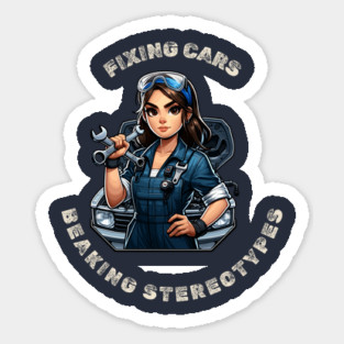 Fixing Cars Sticker