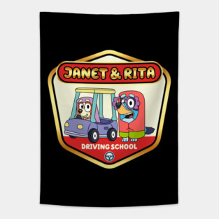 Janet and Rita Driving School Tapestry
