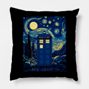 Starry Tardis Who Pillow