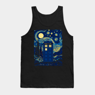 Starry Tardis Who Tank Top