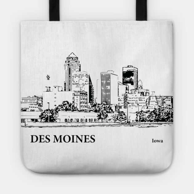 Des Moines Iowa Tote by Lakeric