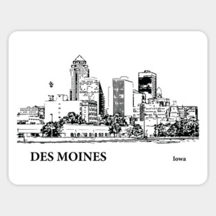 Des Moines Iowa Sticker