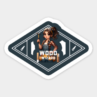 Wood Wizard Carpenter Sticker