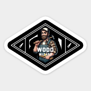 Wood Wizard Carpenter Design Sticker