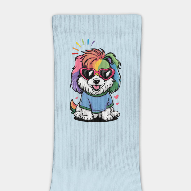 Cute Rainbow Dog by The WYLD Tribe