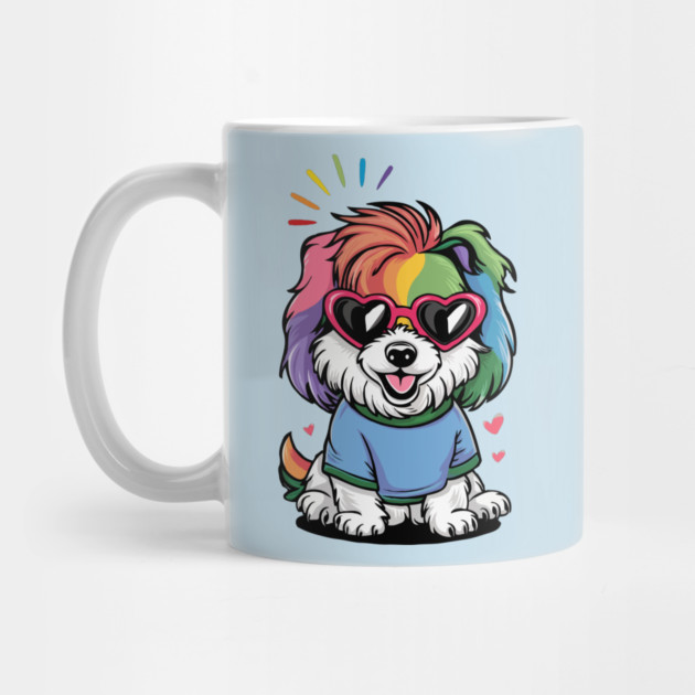 Cute Rainbow Dog by The WYLD Tribe