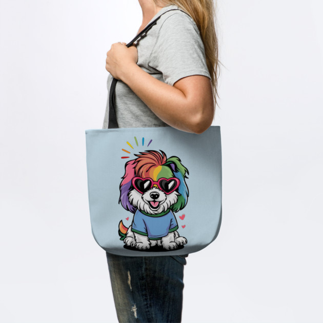 Cute Rainbow Dog by The WYLD Tribe