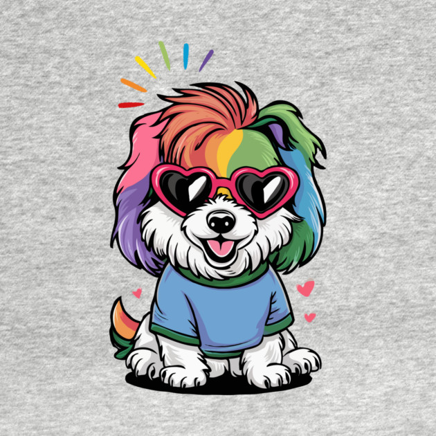 Cute Rainbow Dog by The WYLD Tribe