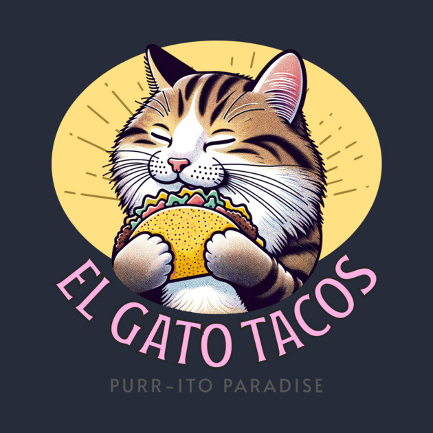 El Gato Tacos Purr-ito Paradise Burrito Cat Cat Hoodie