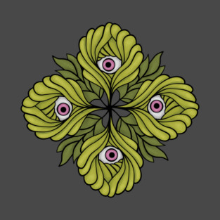 Spring Plant Botanical Fantasy - Green Kaleidoscope T-Shirt