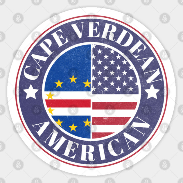 Proud Cape Verdean-American Badge - Cape Verde Flag Sticker by Yesteeyear