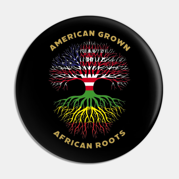 American Grown African Roots Pin by UrbanLifeApparel