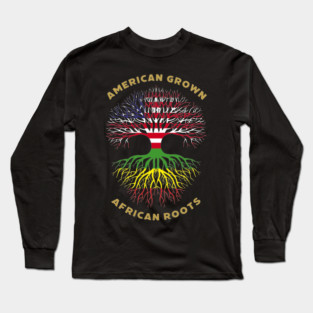 American Grown African Roots Long Sleeve T-Shirt