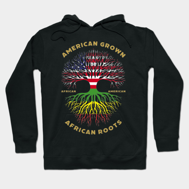 American Grown African Roots - African American Hoodie by UrbanLifeApparel