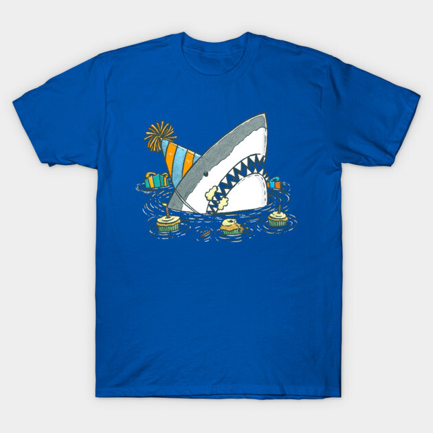 Birthday Shark II T-Shirt by nickv47