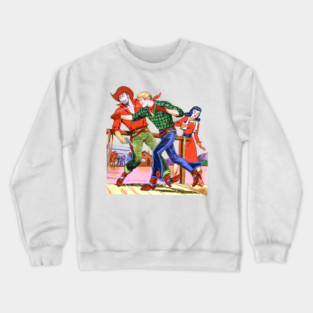 REVISTANGO #382 - Broncho Bill: One Punch Before the Gun Justice Strikes Fast in a Showdown of Fury and Fire, Western, Vintage Art Retro Style Comic Pulp Crewneck Sweatshirt
