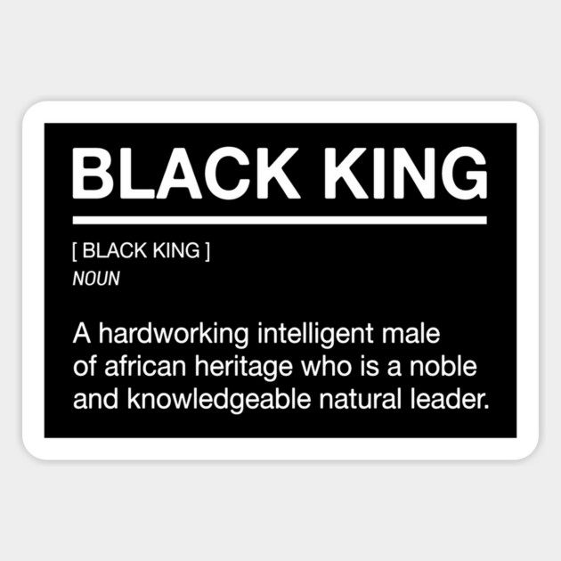 Black King - Definition Magnet by UrbanLifeApparel