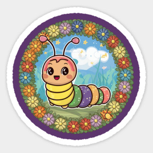 Cute Baby Caterpillar Sticker
