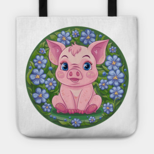 Cute Baby Piglet Tote
