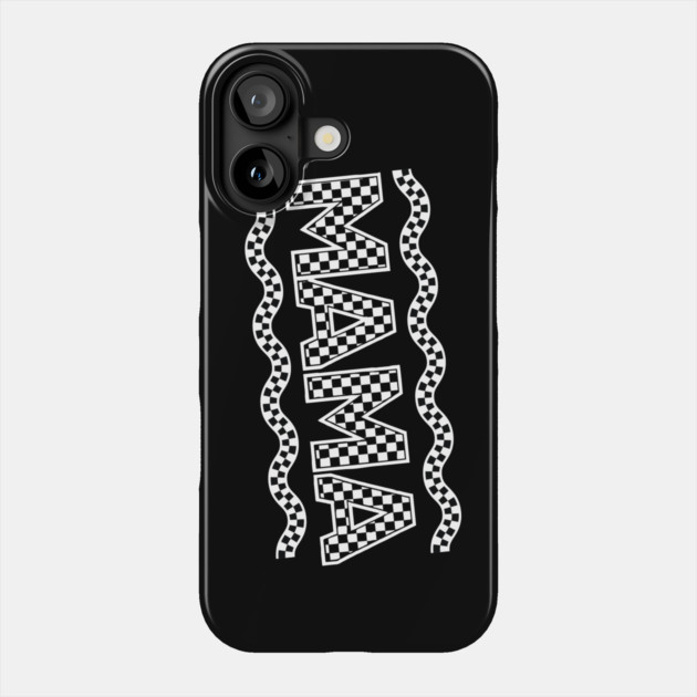 Mama Checkered Black And White Phone Case by The WYLD Tribe