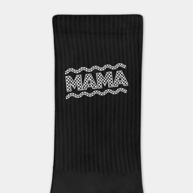 Mama Checkered Black And White by The WYLD Tribe