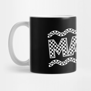 Mama Checkered Black And White Mug