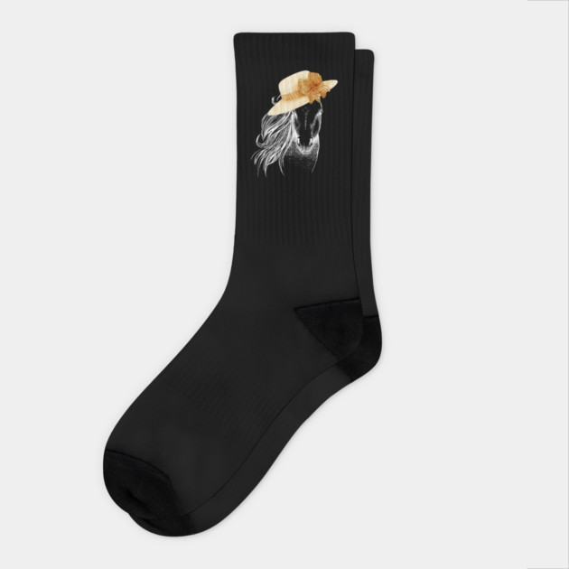 Derby day 2024 Funny Vintage Racing Horse lover Derby Hat Socks by BEZZAIM