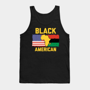 Black American Tank Top