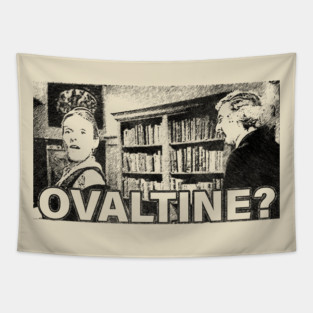 Retro Young Frankenstein "Ovaltine?" Tapestry