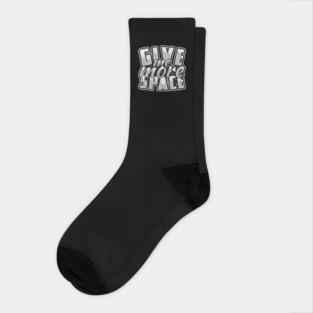 Give Me More Space typography Design Socks